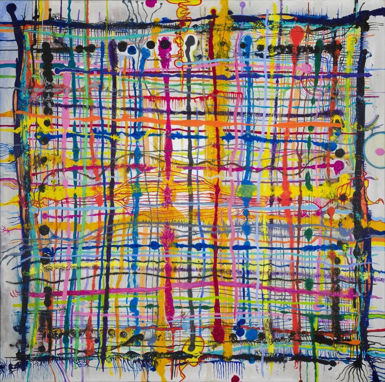 Original Minimalism Patterns Paintings by Detlef  Aderhold