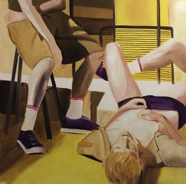 Original Figurative Sport Paintings by Peter Vámosi - VamosiArt group