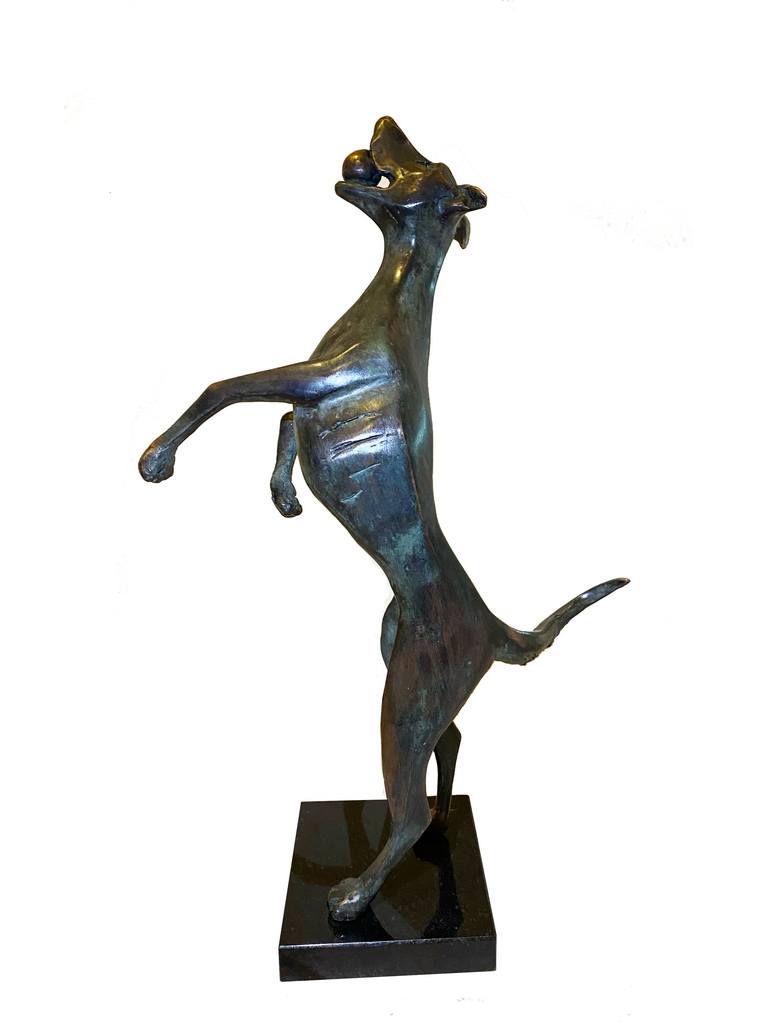 Original Cubism Dogs Sculpture by Peter Vámosi - VamosiArt group
