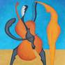 Collection Colorful abstract and figurative paintings by Peter Vamosi