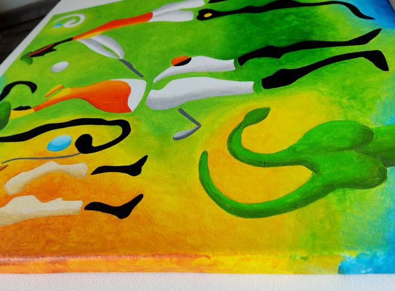 Original Abstract Sports Painting by Vamosiart Gallery