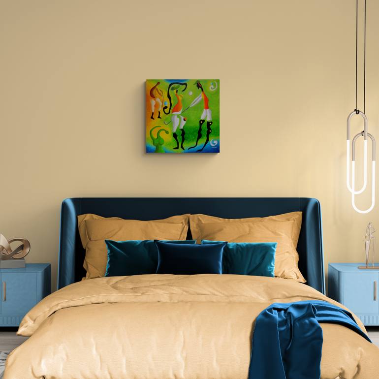 Original Abstract Sports Painting by Vamosiart Gallery