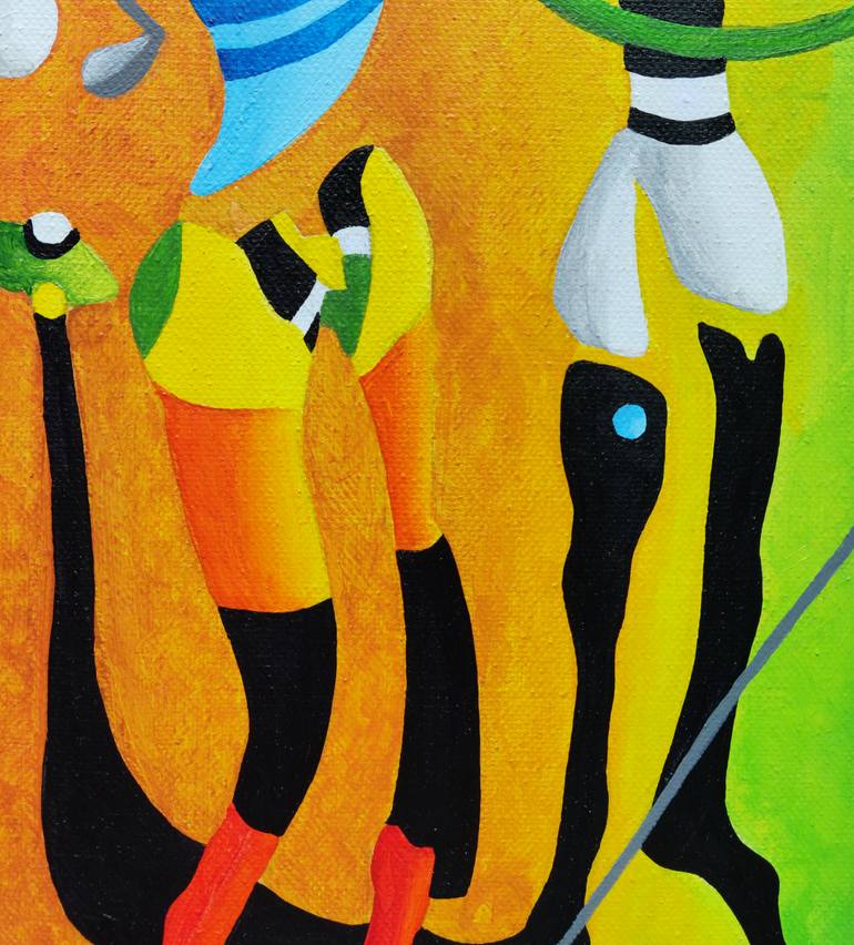 Original Abstract Sports Painting by Vamosiart Gallery