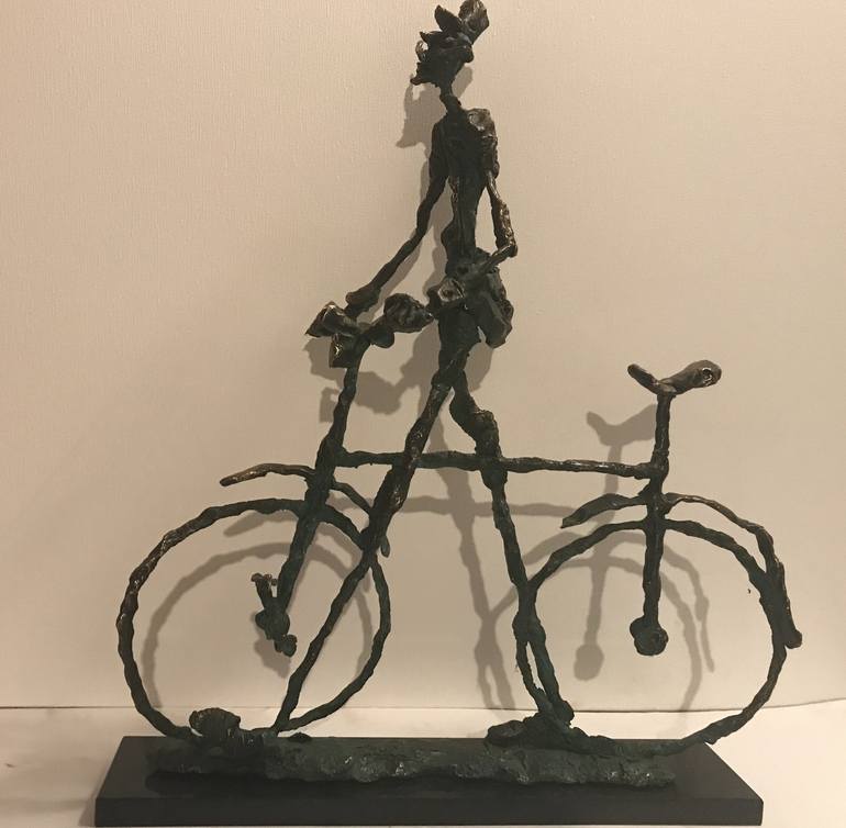 Original Figurative Bike Sculpture by Peter Vámosi - VamosiArt group
