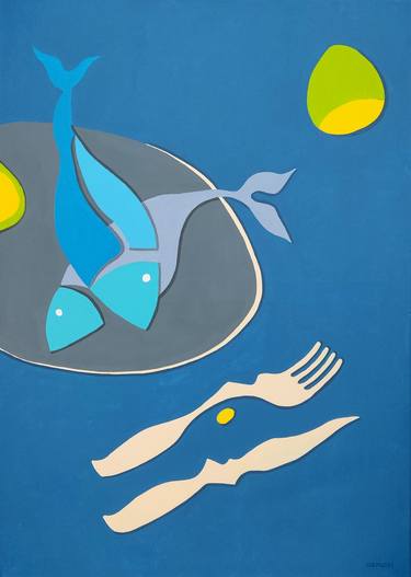 Still life with fish by Peter Vamosi thumb