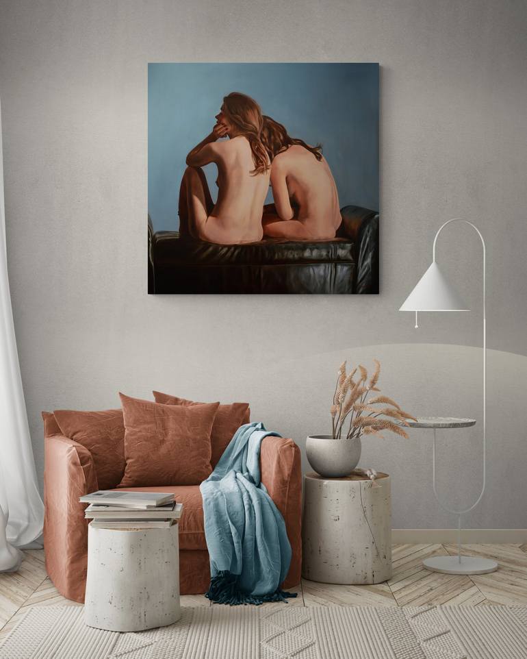 Original Figurative Erotic Painting by Peter Vámosi - VamosiArt group