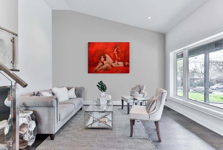 Original Figurative Erotic Painting by Vamosiart Gallery