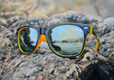 Print of Photorealism Beach Paintings by Peter Vámosi - VamosiArt group