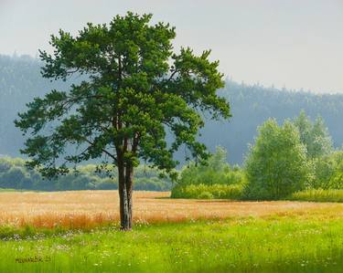 Print of Photorealism Landscape Paintings by Peter Vámosi - VamosiArt group