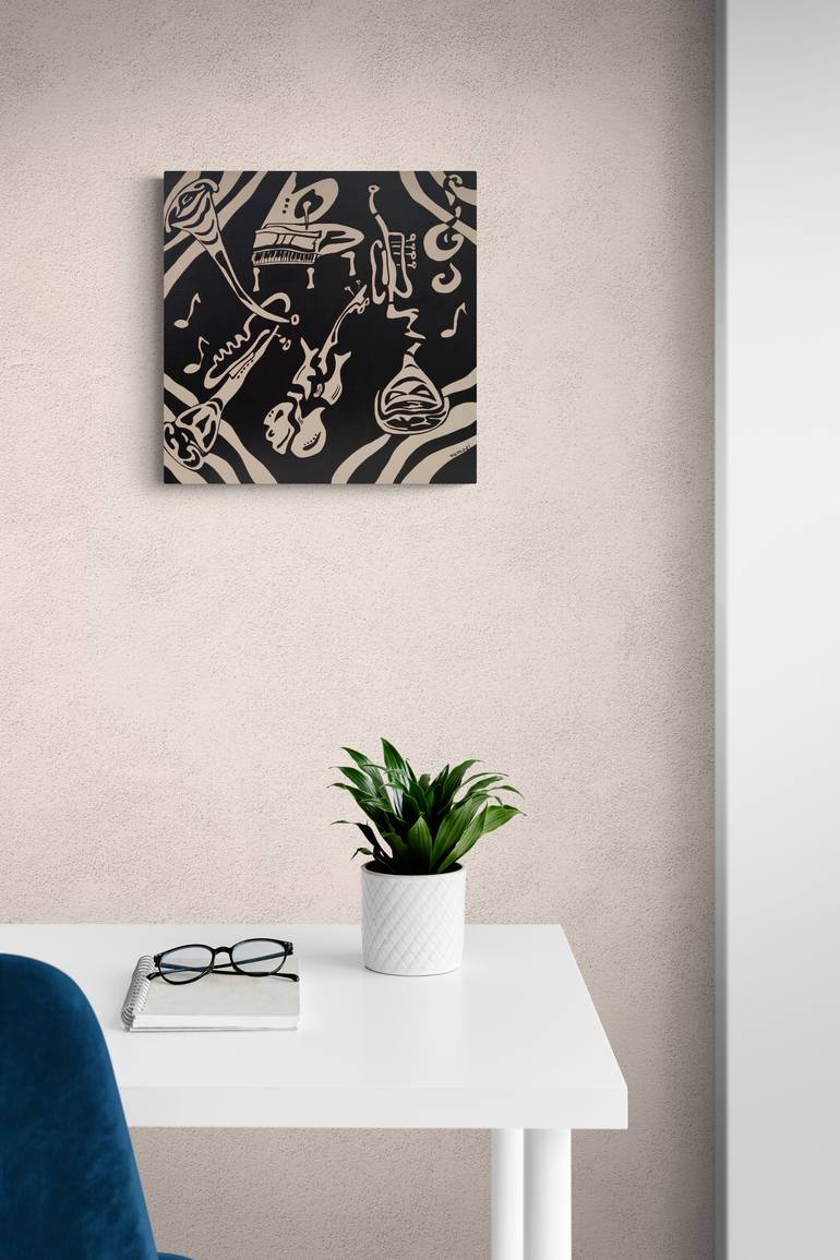 Original Abstract Geometric Painting by Vamosiart Gallery
