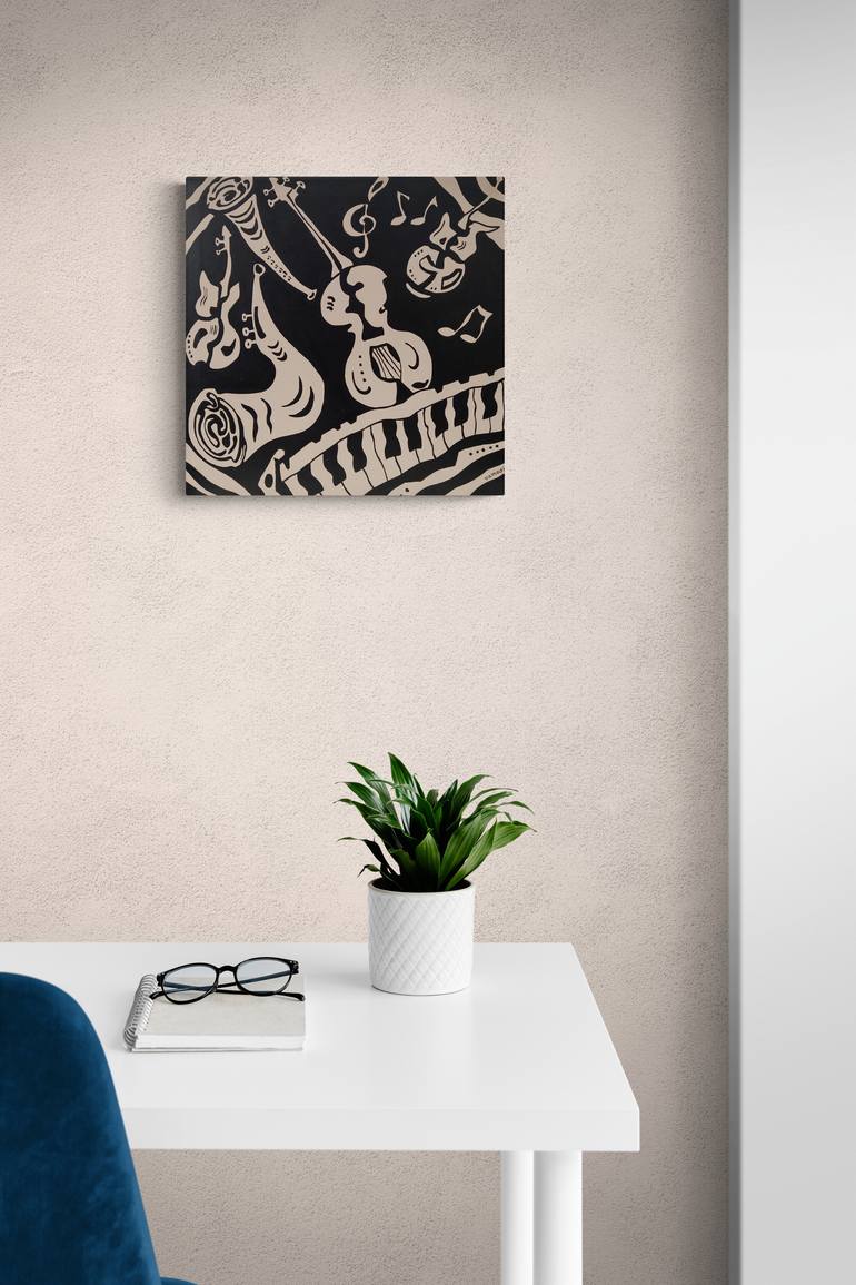 Original Abstract Music Painting by Vamosiart Gallery