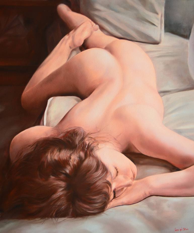 Sleeping girl by Istvan Cene gal Painting by Vamosiart Gallery | Saatchi  Art Bulgaria