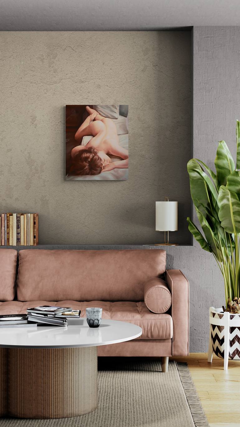 Original Figurative Nude Painting by Vamosiart Gallery