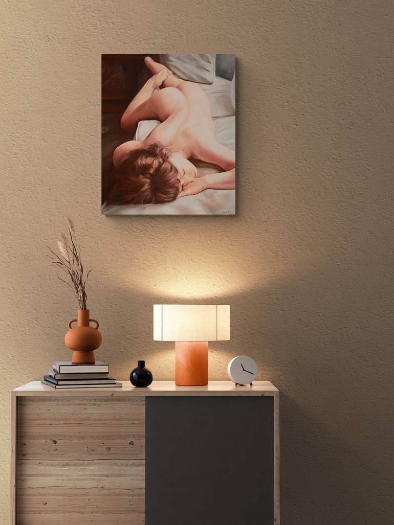 Original Figurative Nude Painting by Vamosiart Gallery