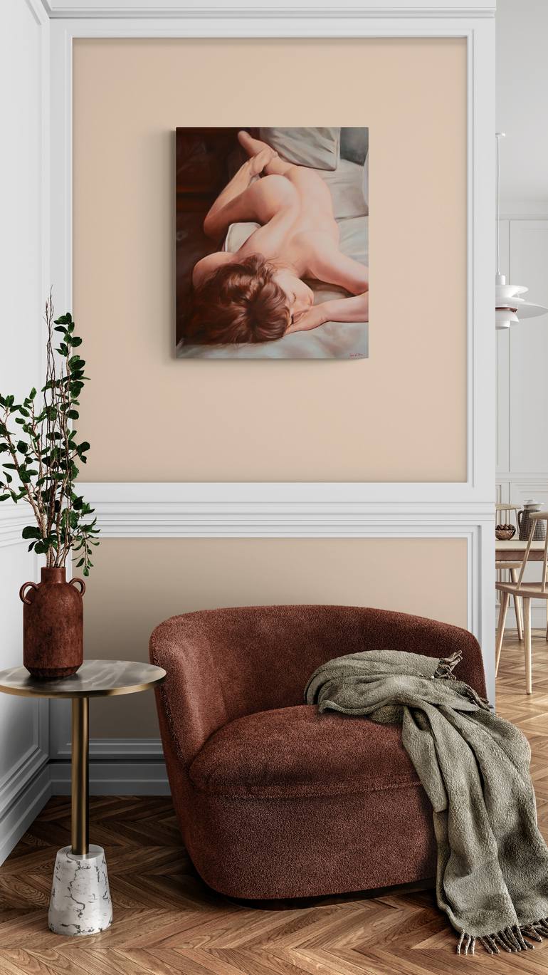 Original Figurative Nude Painting by Vamosiart Gallery