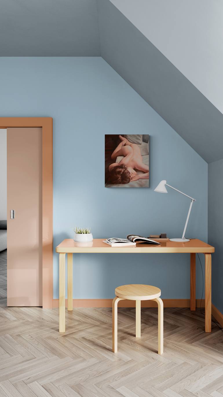 Original Figurative Nude Painting by Vamosiart Gallery