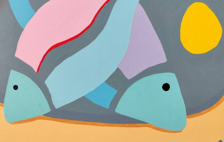 Original Abstract Still Life Painting by Vamosiart Gallery