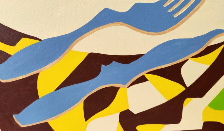 Original Abstract Still Life Painting by Vamosiart Gallery