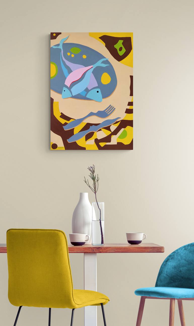 Original Abstract Still Life Painting by Vamosiart Gallery