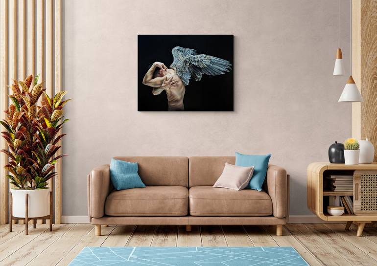 Original Photorealism Classical Mythology Painting by Peter Vámosi - VamosiArt group