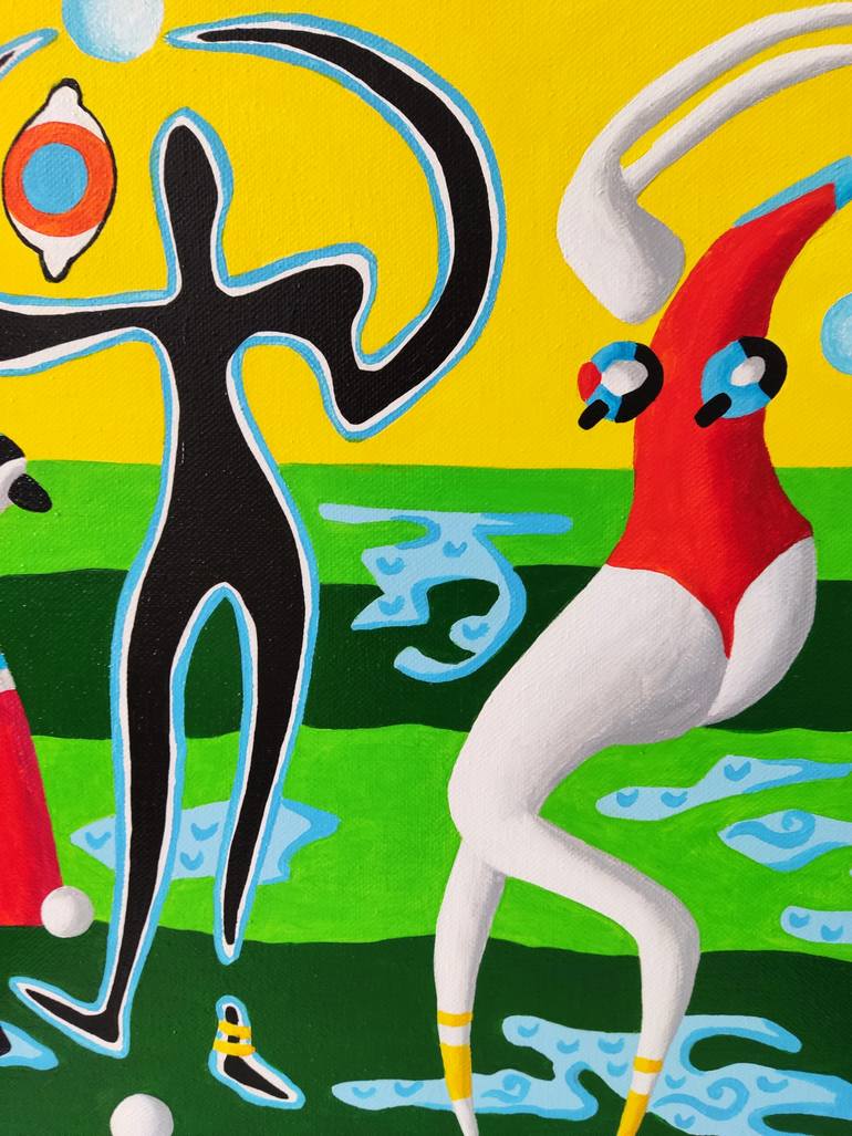 Original Abstract Family Painting by Vamosiart Gallery