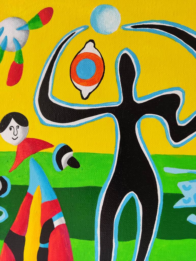 Original Abstract Family Painting by Vamosiart Gallery