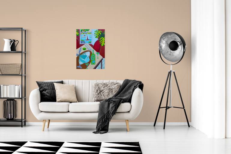 Original Abstract Still Life Painting by Vamosiart Gallery