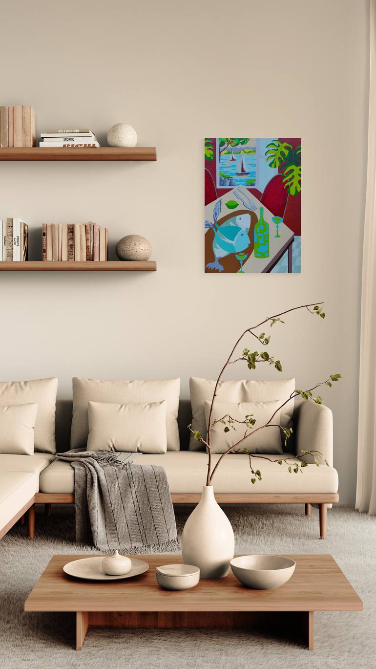 Original Abstract Still Life Painting by Vamosiart Gallery