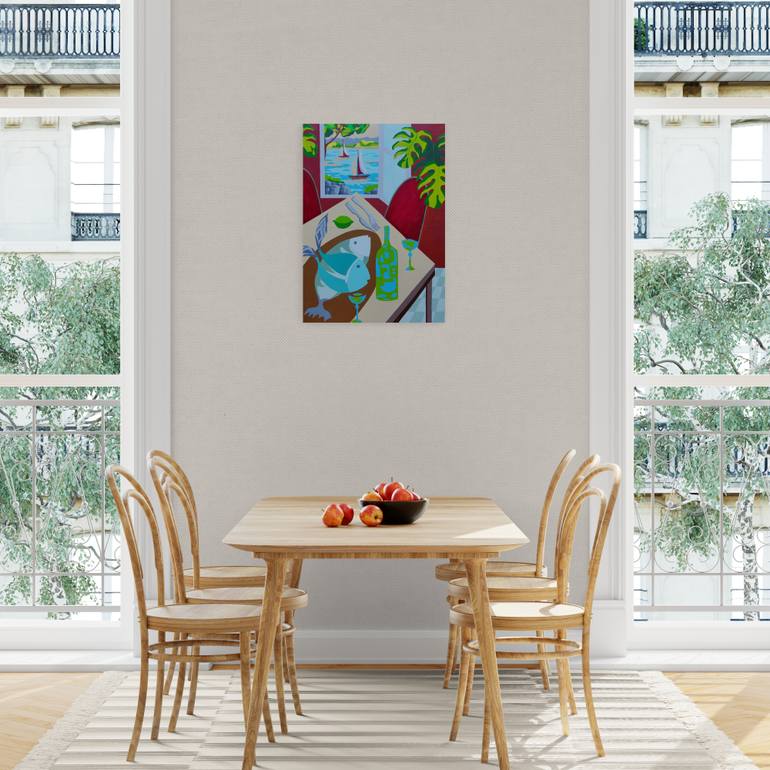 Original Abstract Still Life Painting by Vamosiart Gallery