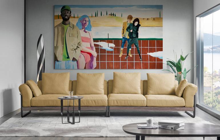 Original Contemporary Love Painting by Vamosiart Gallery