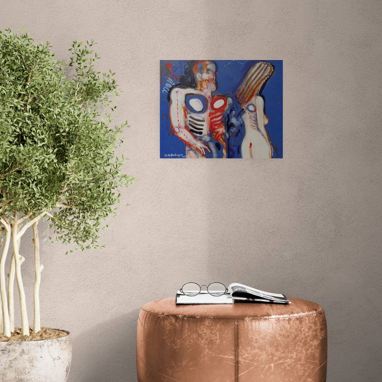 Original Impressionism Religion Painting by Vamosiart Gallery