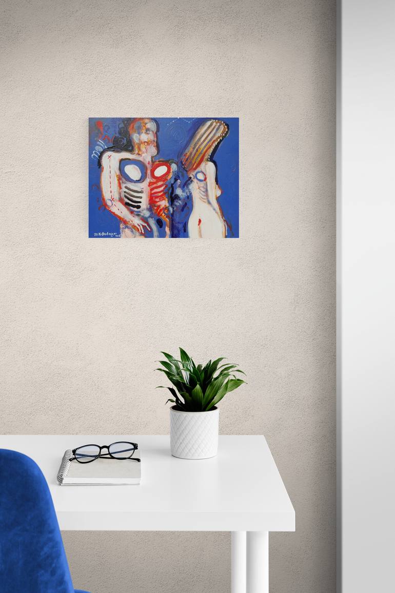Original Impressionism Religion Painting by Vamosiart Gallery