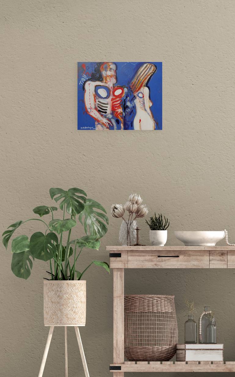 Original Impressionism Religion Painting by Vamosiart Gallery