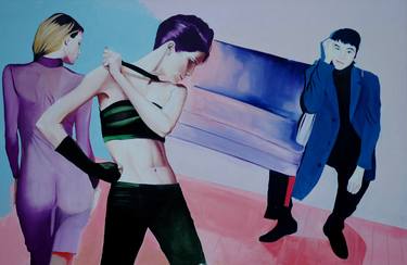 Print of Figurative Love Paintings by Peter Vámosi - VamosiArt group