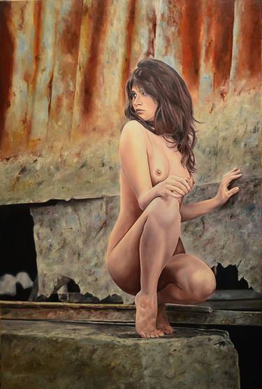 Print of Realism Nude Paintings by Peter Vámosi - VamosiArt group