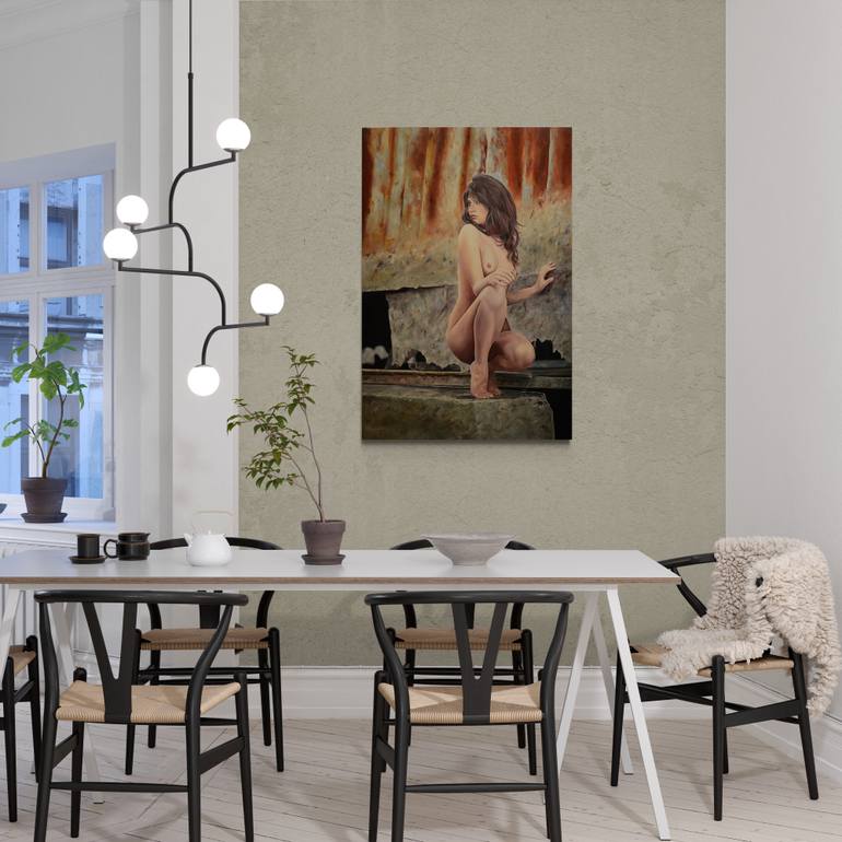 Original Figurative Nude Painting by Vamosiart Gallery