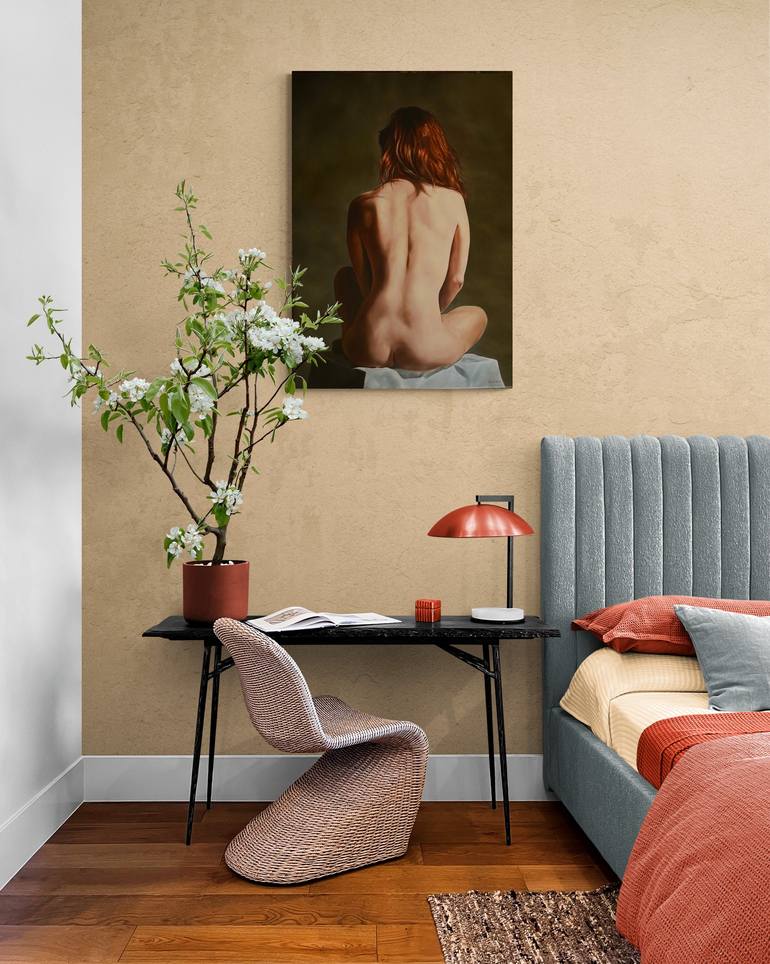 Original Photorealism Nude Painting by Peter Vámosi - VamosiArt group