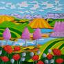 Collection Colorful nature and landscape paintings by Peter Vamosi
