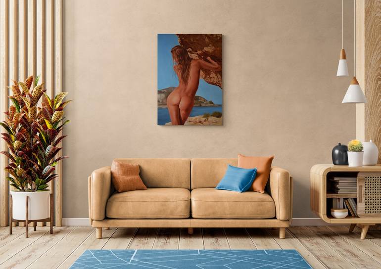 Original Photorealism Nude Painting by Peter Vámosi - VamosiArt group