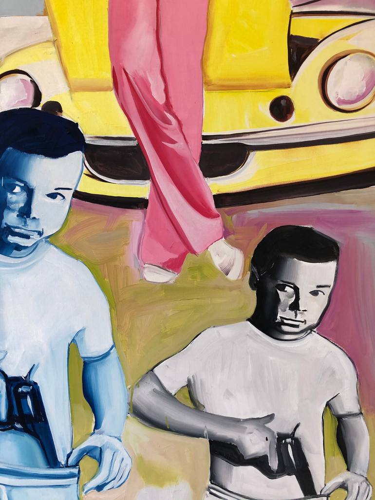Original Figurative Family Painting by Vamosiart Gallery