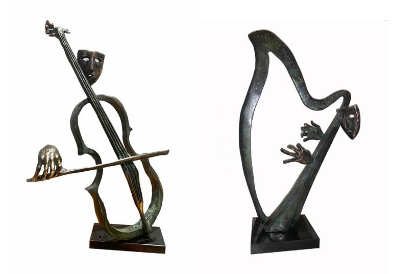 Original Figurative Music Sculpture by Peter Vámosi - VamosiArt group