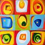 Collection Colorful abstract and figurative paintings by Peter Vamosi