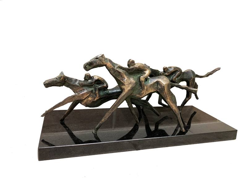 Original Figurative Horse Sculpture by Peter Vámosi - VamosiArt group