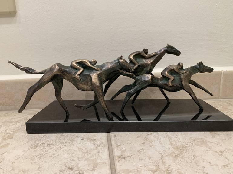 Original Figurative Horse Sculpture by Peter Vámosi - VamosiArt group