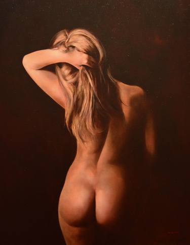 Print of Photorealism Nude Paintings by Peter Vámosi - VamosiArt group