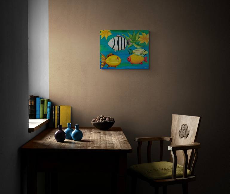 Original Realism Fish Painting by Peter Vámosi - VamosiArt group