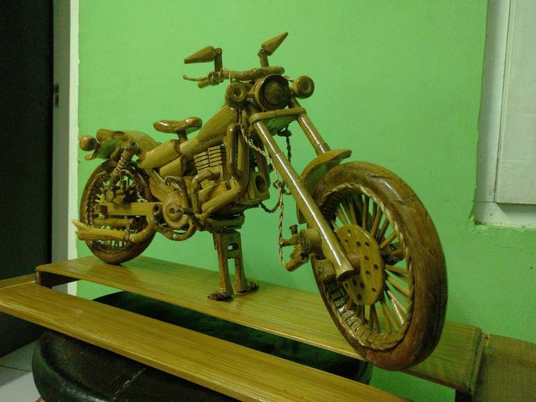 Original Realism Motorcycle Sculpture by AWI Creative