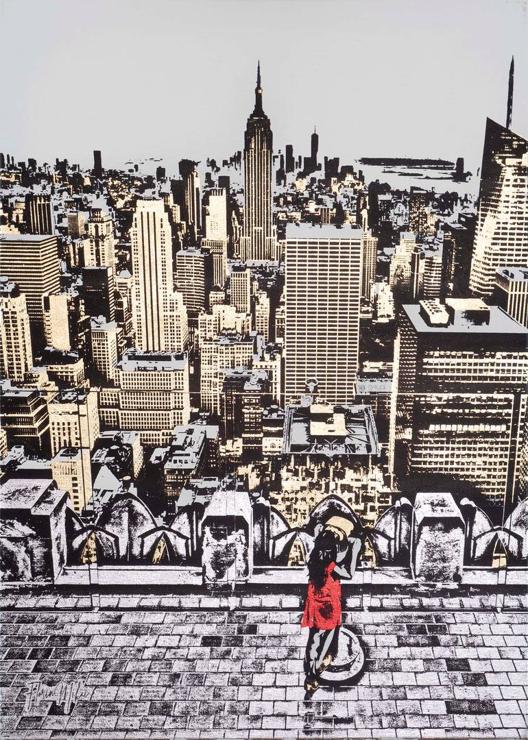 Original Contemporary Cities Mixed Media by Florin Mihai