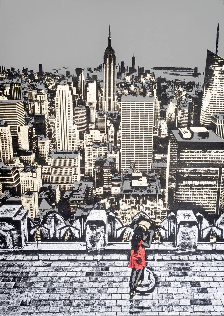 Original Contemporary Cities Mixed Media by Florin Mihai