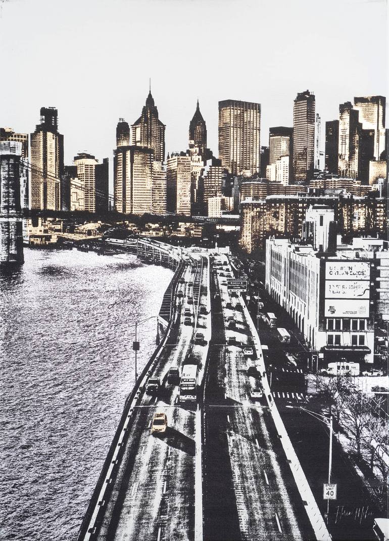 Original Contemporary Cities Mixed Media by Florin Mihai